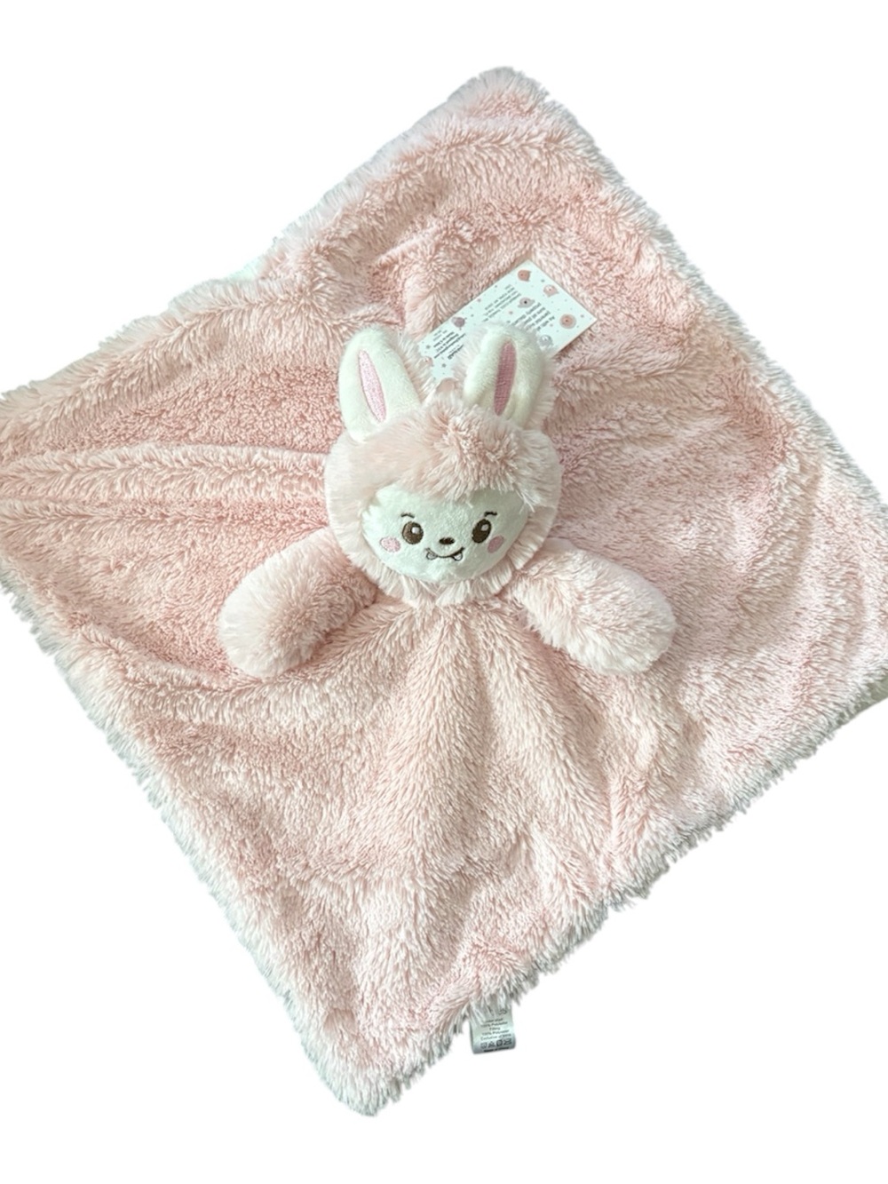 Oobles Lovey Pink Soft with Rattle Security Blanket